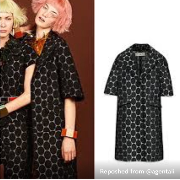 MARNI & H&M polka dot open unlined jacket size 4 - Picture 4 of 6